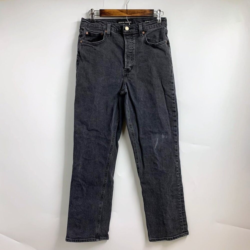 Aritzia Denim Forum Women's The Arlo High Rise Straight Stretch Denim Size 28